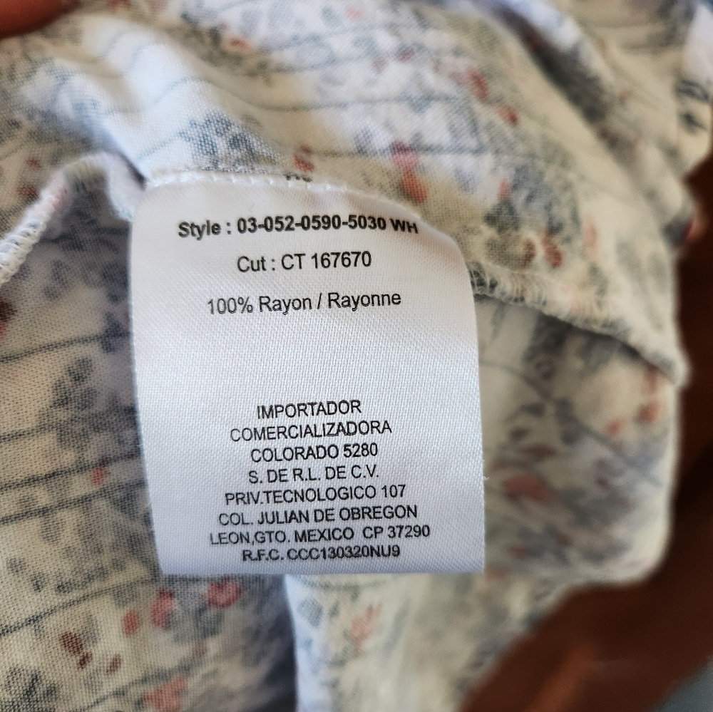 Roper Patterned Tank Top Size Large - Picture 5 of 6